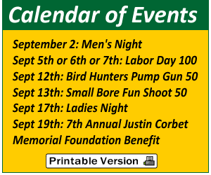 Calendar of Events