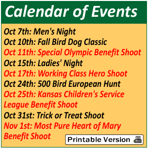 Calendar of Events