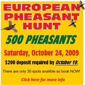 European Phesant Hunt at Ravenwood