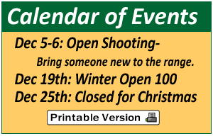 Ravenwood Shoot Calendar