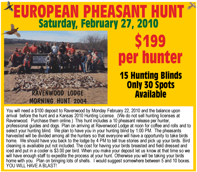 Ravenwood European Pheasant Hunt