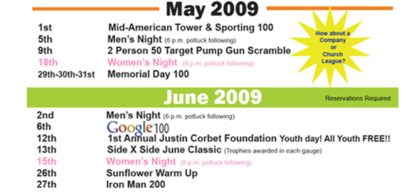 Ravenwood's Calendar of Events