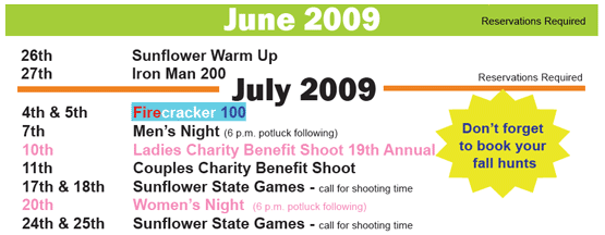 Calendar of Events