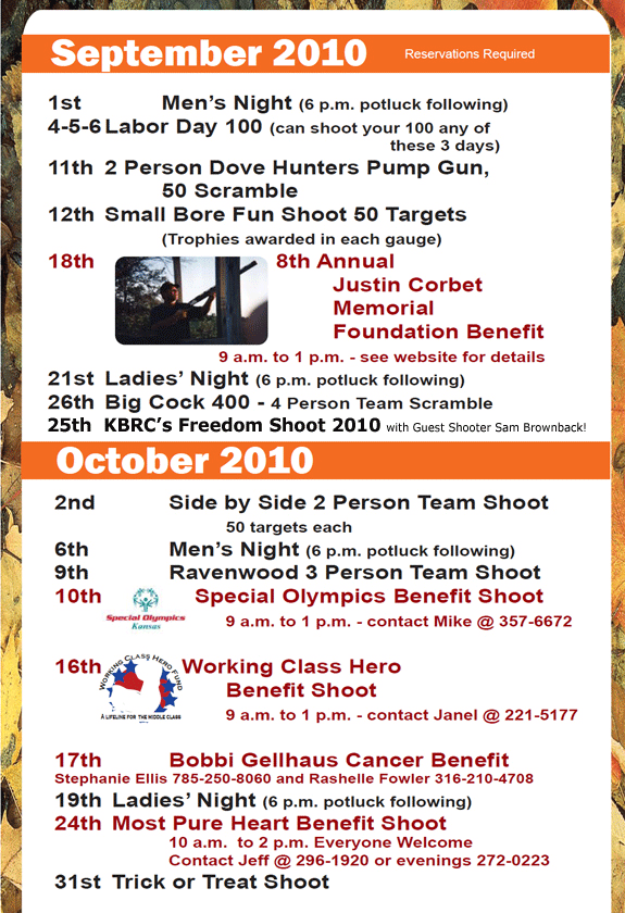 Ravenwood Calendar of Events